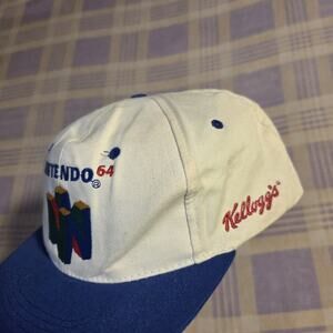 Vtg RARE Nintendo 64 Hat Snapback Super Mario N64 Kelloggs Promo Cap 90s